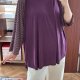 Terra & Sky Fioletowa Bluzka w Paski Plus Size 4X 8XL / 56 / 28
