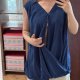 Niebieska bluzka bez rękawów Avenue 30/32 Plus Size z wiązaniem przód 9XL / 58 / 30