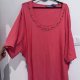 Koralowa bluzka z koralikami Liz & Me Plus Size oversize tunika 9XL / 58 / 30