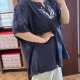 Haftowana bluzka L.A. Blues Deluxe 30/32W Plus Size oversize granatowa 9XL / 58 / 30