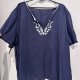 Haftowana bluzka L.A. Blues Deluxe 30/32W Plus Size oversize granatowa 9XL / 58 / 30