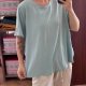 Miętowa bluzka SKY 4X (28W-30W) oversize basic V-neck Plus Size 8XL / 56 / 28