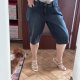 ANA Jeans rybaczki jeansowe Plus Size ciemny denim elastyczne 4XL / 48 / 20