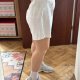 Białe szorty elastyczne dlugie Plus Size 5XL / 50 / 22