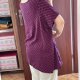 Fioletowa bluzka w różowe paski Roaman's (30/32) bawełniana oversize 9XL / 58 / 30
