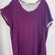 Fioletowa bluzka w różowe paski Roaman's (30/32) bawełniana oversize 9XL / 58 / 30