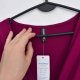 Bordowa bluzka kopertowa 4XL 48 koronkowe rękawy elegancka Plus Size nowa z metką 4XL / 48 / 20