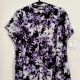 Croft & Barrow bluzka w kwiaty 4XL 48 fioletowa zapinana Plus Size elegancka 4XL / 48 / 20