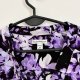 Croft & Barrow bluzka w kwiaty 4XL 48 fioletowa zapinana Plus Size elegancka 4XL / 48 / 20