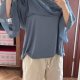 Lauren Conrad bluzka szyfonowa 8XL 56 błękitna zwiewna elegancka boho Plus Size 8XL / 56 / 2
