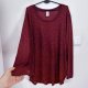 Bluzka oversize Plus Size 6XL 52 ceglana melanż luźna z długim rękawem casual XXL 6XL / 52 / 24