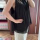 Torrid czarna bluzka 6XL 52 haft boho bez rękawów zwiewna Plus Size tunika