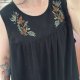 Torrid czarna bluzka 6XL 52 haft boho bez rękawów zwiewna Plus Size tunika