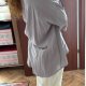 Szara koszula oversize Basic 4XL 48 lekka casual z kieszeniami na guziki XXL 4XL / 48 / 20