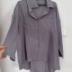 Szara koszula oversize Basic 4XL 48 lekka casual z kieszeniami na guziki XXL 4XL / 48 / 20