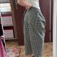 Czarno-białe spodnie w kratkę Molly & Isadora 28W szerokie nogawki 8XL / 56 / 28