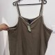 Khaki top na ramiączkach Lane Bryant 26/28 Plus Size ozdobny dekolt 7XL / 54 / 26