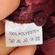 Koszula vintage bordo L falbany hippie boho unikat duńska denmark
