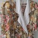 Sukienka vintage 38 M kwiaty monstera lata 80/90