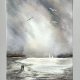 Spacer po Pomorie original akwareli A4