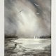 Spacer po Pomorie original akwareli A4