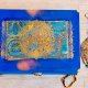 Kufer boho na biżuterię, mandala, złote dodatki, granat