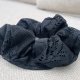 Czarna scrunchie z koronką
