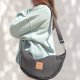 Torebka crossbody z Czekoladowego Nubuku