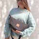 Torebka crossbody z Czekoladowego Nubuku