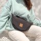 Torebka crossbody z Czekoladowego Nubuku