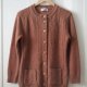 Kardigan w stylu vintage rdzawy karmelowy M L / true vintage Cottage splot