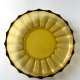 Patera Art Deco miodowa Szkło prasowane Bohemia Czechosłowacja lata 30 Vintage