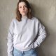 Bawełniana bluza Levi's 100% bawełna melanż liliowo-szara XS