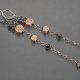 Rose gold flower - kolczyki
