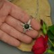 Wisiorek róża wiatrów obsydian złocisty, wire wrapping