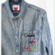 Unikatowa kurtka katana jeansowa WOŚP ręcznie malowana custom – rozmiar XL Regular