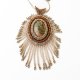 Wisior w stylu boho chic z unakitem