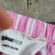 Różowe lniane piżamowe spodnie w paski 55% len 45% bawełna skandynawskiej marki Gina Tricot M