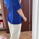 Blumen Niebieska Bluzka z Twistem Plus Size XXXL / 46 / 18