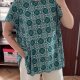 Roz & Ali Turkusowa Bluzka w Print Plus Size
