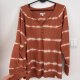 Sonoma Bluzka Waffle Tie-Dye Plus Size 4XL / 48 / 20