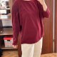 PrettyGarden Bordowa Bluzka Ribbed Plus Size 6XL / 52 / 24