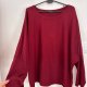 PrettyGarden Bordowa Bluzka Ribbed Plus Size 6XL / 52 / 24