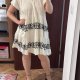 Old Navy Kremowa Sukienka z Haftem Plus Size  midi bawelna 4XL / 48 / 20