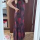 Sukienka Maxi Sheer w Róże Plus Size 3-4XL