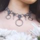 Spike O-Ring Chainmaille Choker – stal chirurgiczna 316L z kolcami | gothic industrial