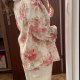 d&co Denim + Company kwiatowa koszula 98% bawełna | floral | vintage 8XL / 56 / 28