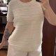 Lane Bryant 18/20 | kremowy ażurowy top z krótkim rękawem 4XL / 48 / 20