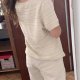 Lane Bryant 18/20 | kremowy ażurowy top z krótkim rękawem 4XL / 48 / 20