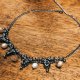 Baśniowy choker chainmaille z perłami i cytrynem, fairycore, elficki, romantyczny